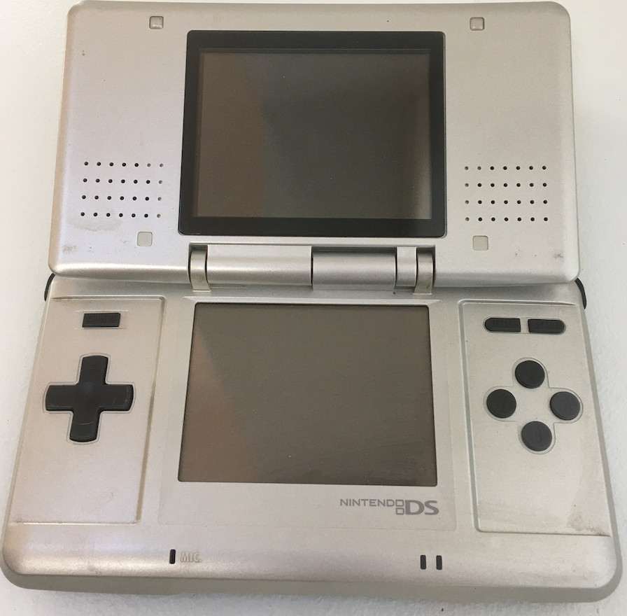 Nintendo DS Original Console NTR-001 with Charger Titanium Silver - Tested Works