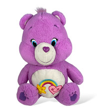 Care Bears Lilac Best Friend Plush Just Play Purple Star Heart Rainbow 20" 2015