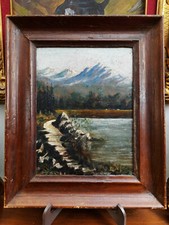 800 FIRMA CROTTI OLIO SU TAVOLA PAESAGGIO VISTA LAGO COMO MAGGIORE GARDA ISEO ?