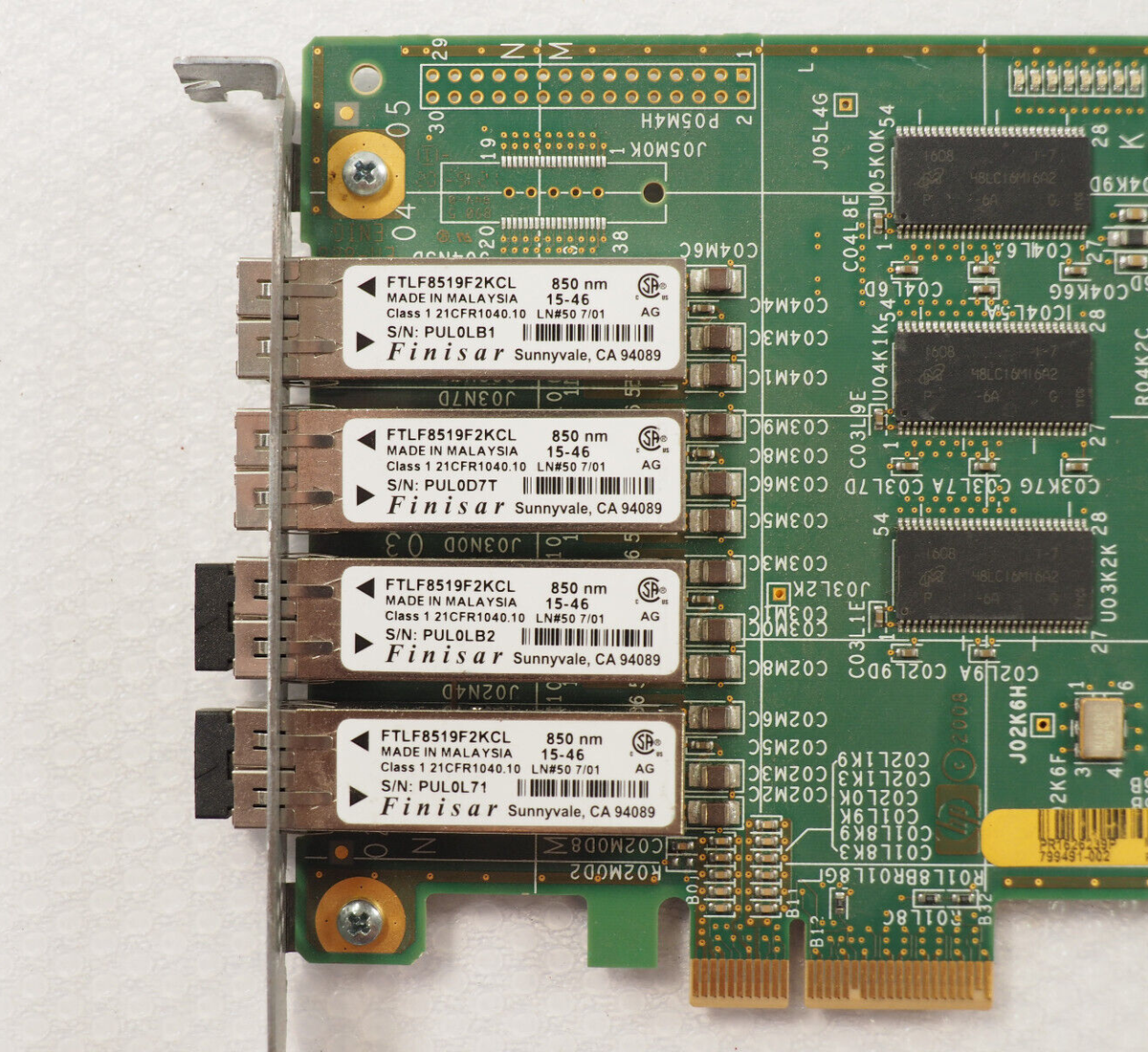 HP 799491-002 4 ポート PCI-E ファイバーチャンネル ホストバス