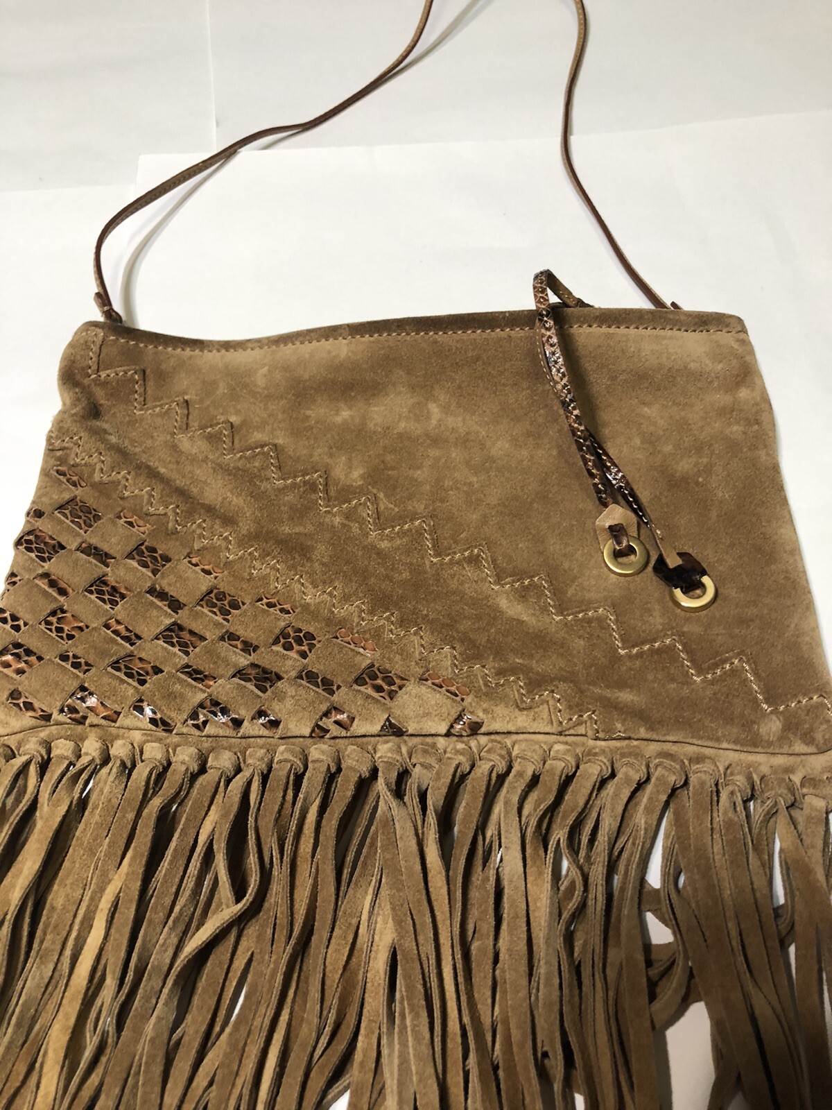 Jimmy Choo Suede Tatum Fringe Hobo Bag Gem