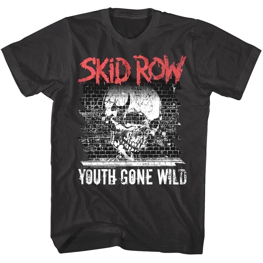 FILA T shirt unisex Skid Row Youth Gone Wild Graffiti Skull TE1777