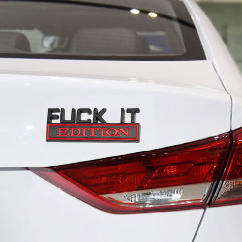 Black&Red Car FUCK-IT EDITION Logo Emblem Badge Decal Sticker Decor Accessories - Bild 4 von 11