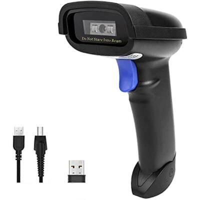 Bluetooth Barcode Scanner Kompatibel mit 24G Wireless & Bluetooth Funktion