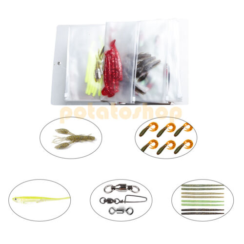 Soft Plastic Bait Binder Lure Worm Storage Tackle Bag Waterproof Wallet Pocket - Picture 7 of 7
