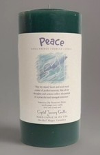 Peace - 3"x6" Crystal Journey Candles Reiki Herbal Pillar