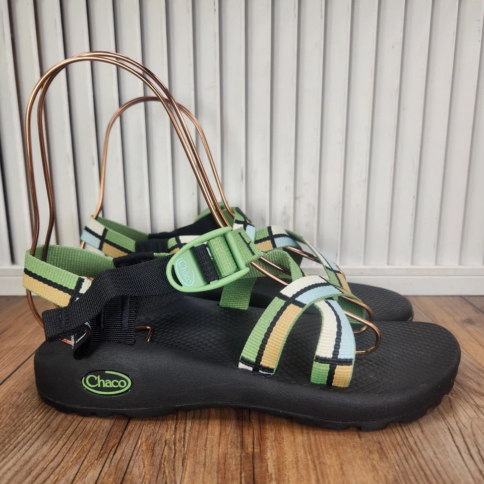 Chaco Z/1 Classic Block Green Women's Sz 7 Black Colorful Hiking Strappy Sandals - Image 2 of 4