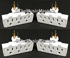 4X Swivel 3 Outlet Triple AC Wall Plug Power Tap Splitter 3-Way Electric Adapter