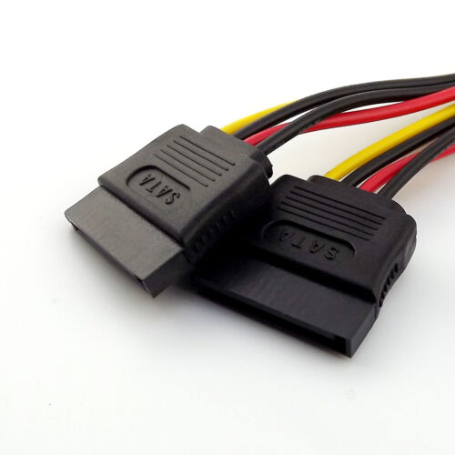 1x 4 Pin IDE Female Molex to Dual SATA Female Y Splitter HDD Power Adapter Cable - Picture 5 of 5
