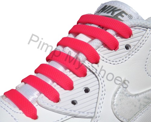 Easy No Tie Elastic Silicone Shoe Laces For Adults & Kids Trainers Shoes Canvas - Picture 17 of 53