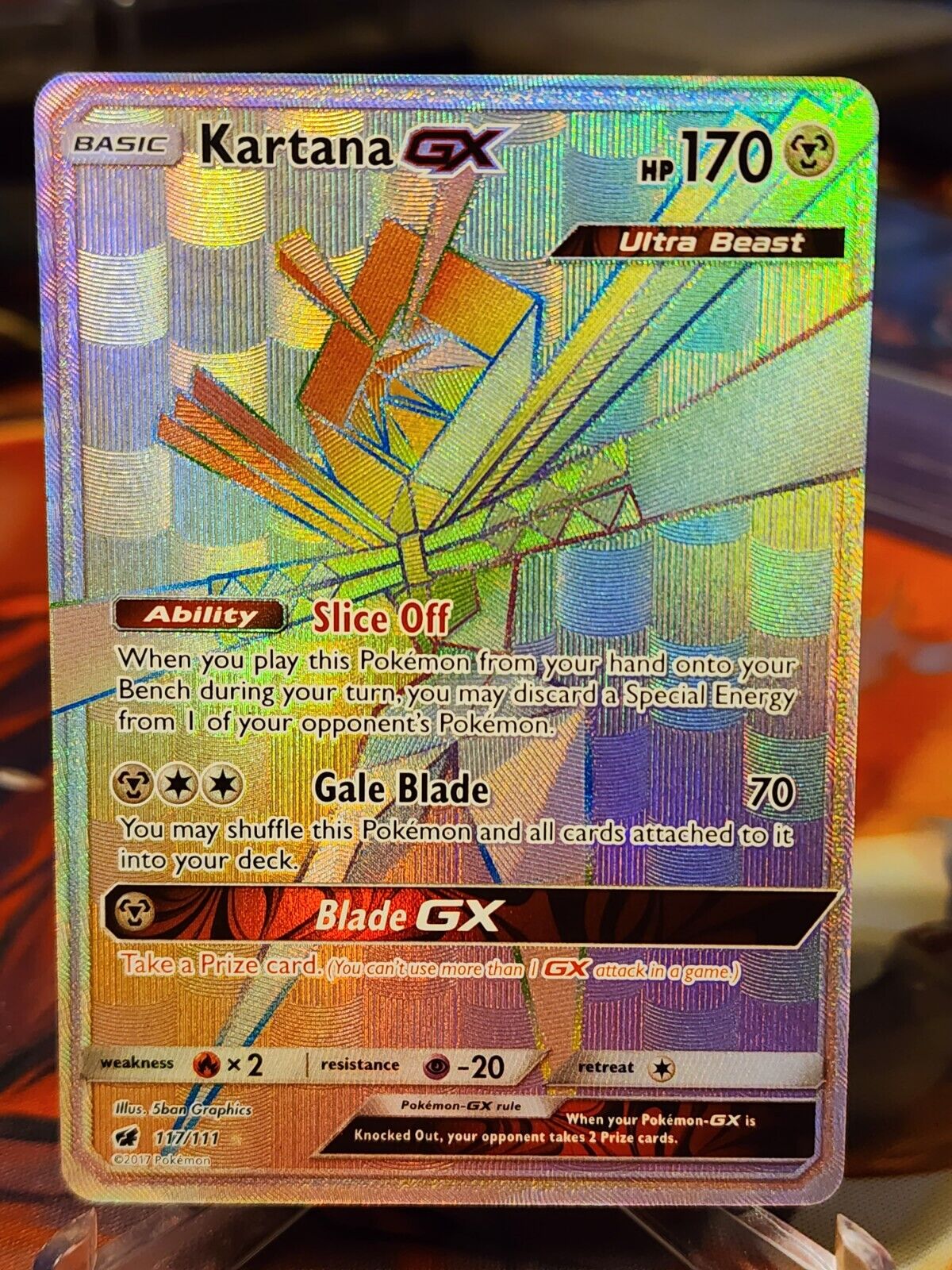 2017 Pokemon Sun & Moon Crimson Invasion - Secret #117 Kartana GX