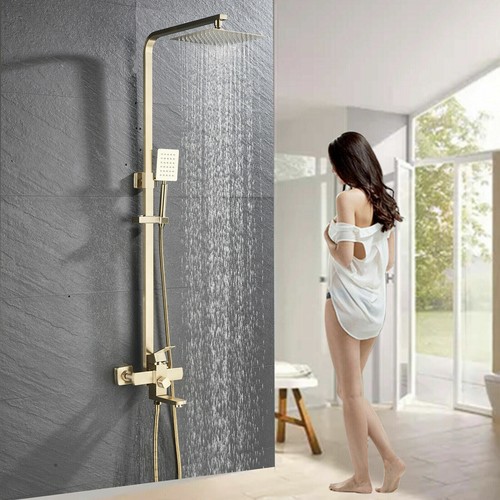 8" Bathroom Shower Faucet Set System Rainfall Shower Head w/ Hand held Mixer Tap - Bild 22 von 31