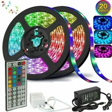 Led Strip Lights 32.8ft 10m Flexible Multi Color RGB 5050/3528 600leds Tape 12V