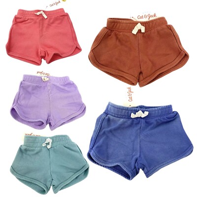 Cat & Jack Baby Girl Sweatshorts Pull-On Assorted Colors Size NB-12M