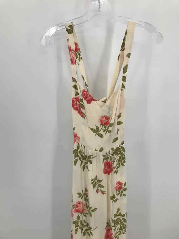 Pre-Owned Reformation Ivory Size 0 Floral Maxi Sl… - image 1