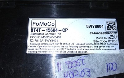 BT4T-15604-CP multifunction control module 2011 Ford Edge | eBay