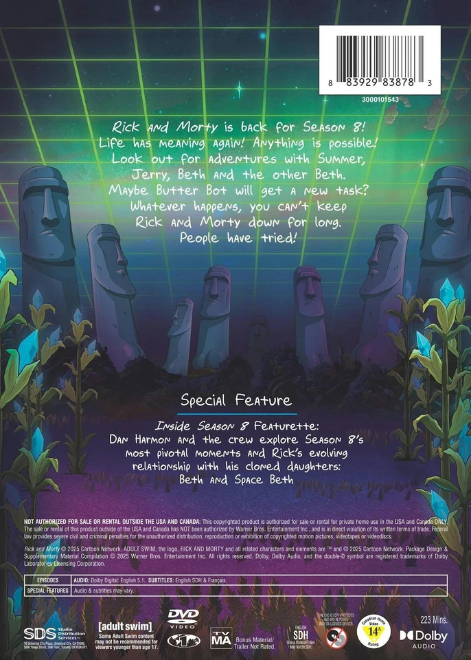 Rick and Morty The Complete Eighth Season DVD  NEW Foto 4 de 4