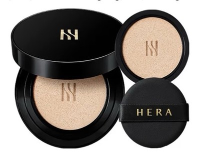 HERA Black Cushion Foundation SPF34/PA++ 24H Skin Fit Cover 23N1 Beige 15g*2pcs