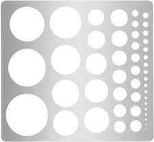 Templates Drawing 1Pcs Metal Circle Stencil Stainless Steel Painting Carving
