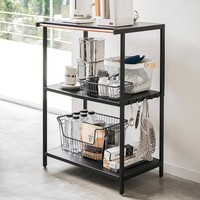 KüChenregal Stehend Metall Standregal 3 Ebenen 60X90X46Cm Schwarz Yamazaki Home