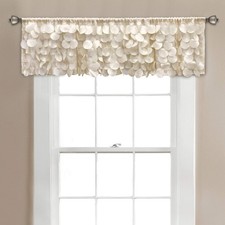 NEW Lush D cor Gigi Valance Curtain 70" W x 14" L Ivory Ship FREE