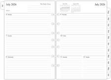 2026-2027 Planner Refill for Mini Binder, Weekly  Monthly, July 202...