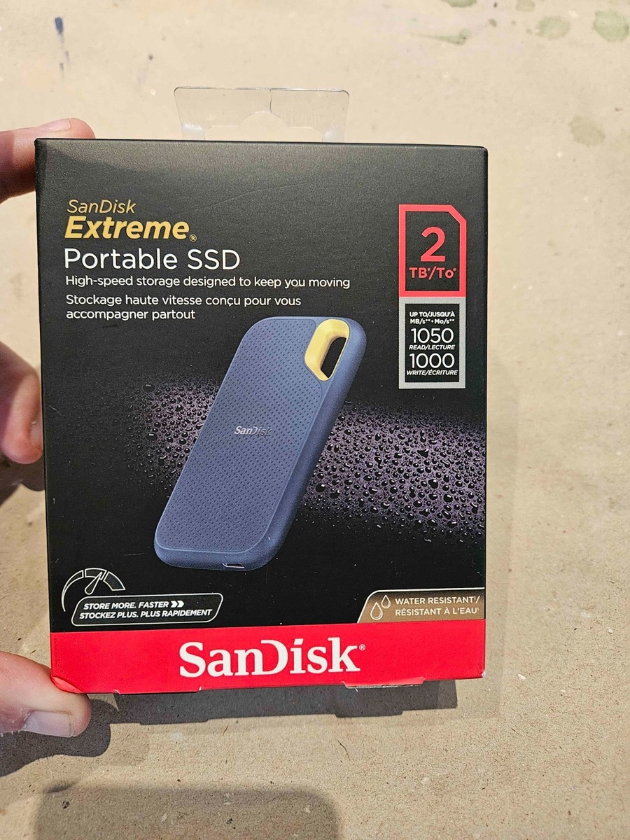 SanDisk Extreme Portable 2TB SSD USB-C NVMe External Drive
