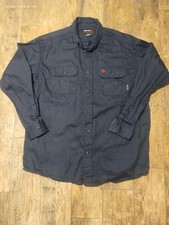 Ariat FR Shirt Mens XL Navy Blue Flame Resistant Work CAT 2 NFPA 2112