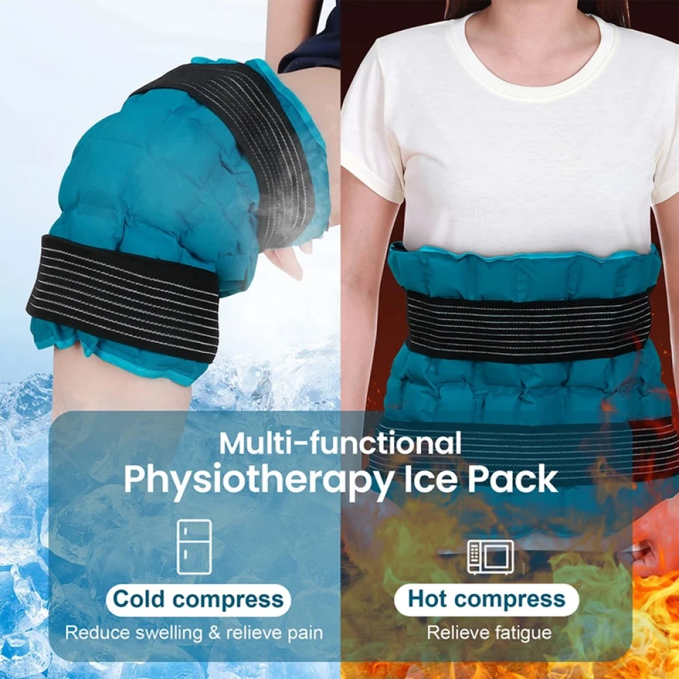 Reusable Ice Pack for Sports Injuries, Hot Cold Compress Wrap Back Pain Relief - Image 3 of 4