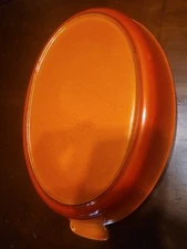 Le Creuset #36 Flame Orange Au Gratin Oval Open Baker Enamel Cast Iron VTG
