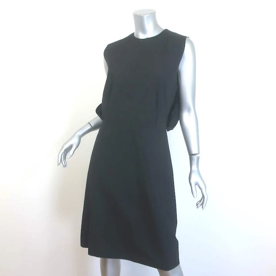 Vestido Marni Drapeado Espalda Sin Mangas Negro Algodón Popelina Talla 42 Foto 2 de 4