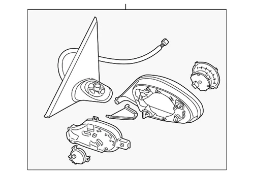 New Genuine BMW Outside Mirror W Out Glass H (2009-2012) OE 51167268262
