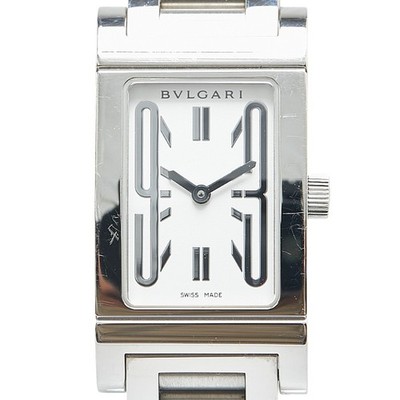 BVLGARI Rettangoro Watches RT39S Quartz white dial Women 【Used】
