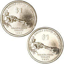 2011 P D Native American Sacagawea Sacagawea BU Dollar 2 Coin Set