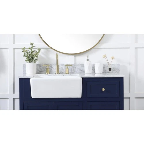 Elegant Lighting BS1242CRA Backsplash Vanity Carrara White - Picture 2 of 5