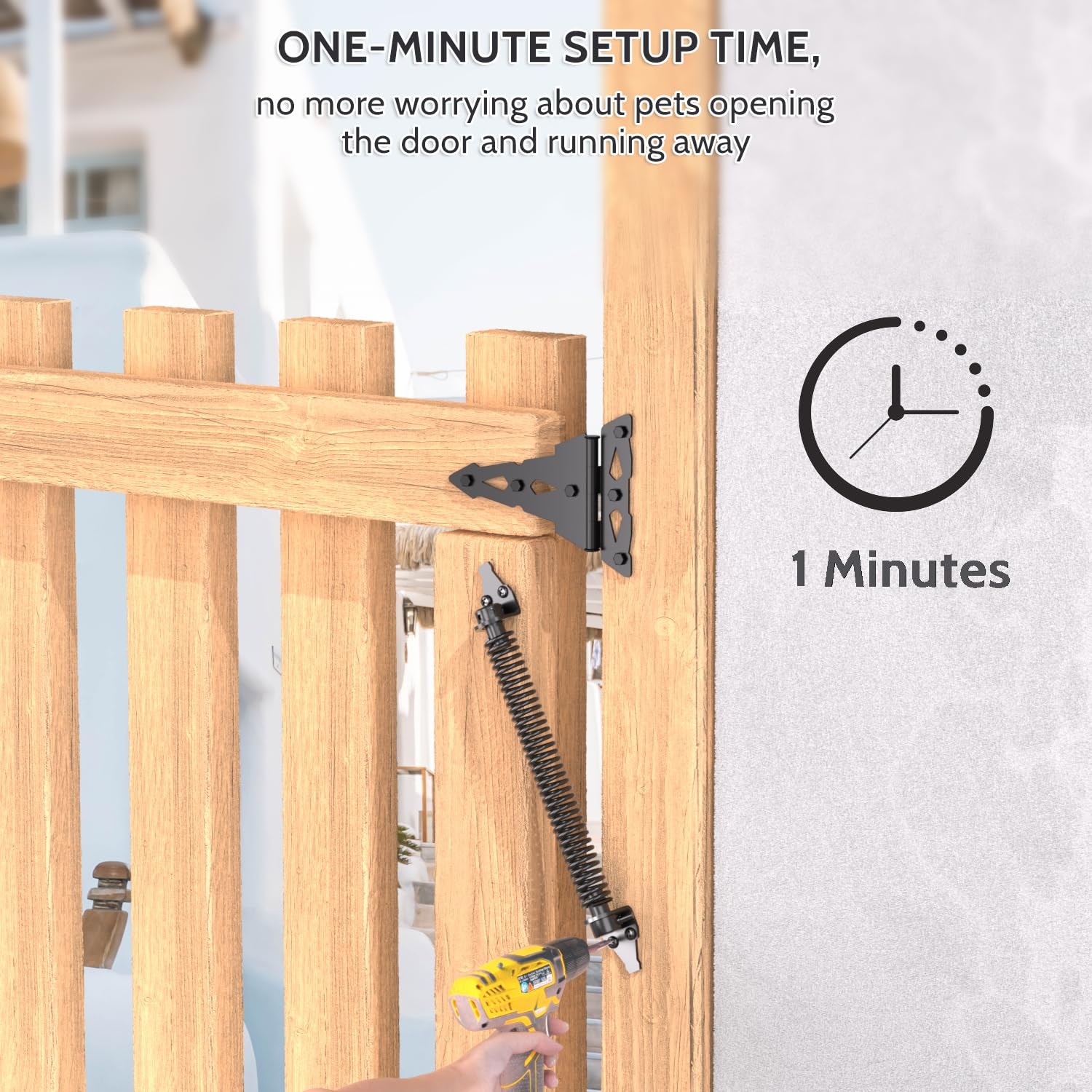 JZVXX 14-Inch Self Closing Gate Spring, Gate Closer, Gate Latch Spring with A...