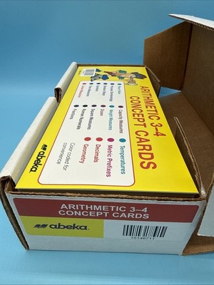 Abeka Arithmetic 3-4 Concept Cards- 3rd & 4th Grade Math Flashcards NEW