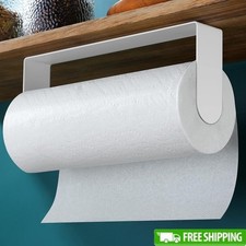 Stainless Steel Paper Towel Holder No Drill Wall Mount Space Saving Easy Install