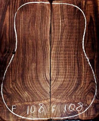 Beautiful AAAA Figured Indian Rosewood Acustic Guitar Back-Side Luthier Tonewood