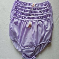 6 Nylon Underwear Panties Comfort Woman Man Briefs High Waist 36"-42" XL/Purple
