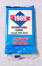 1989 TOLEDO MUD HENS INTERNATIONAL LEAGUE TEAM SET PRO CARDS FACTORY SEALED PACK