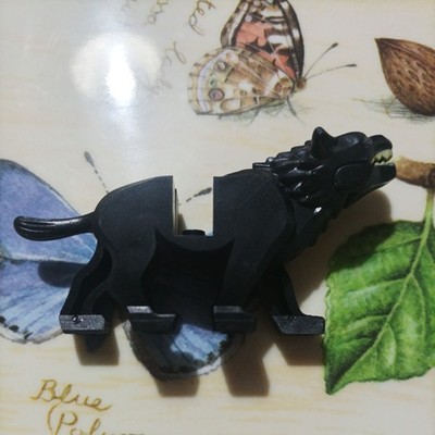 Stein Wolf Figur kompatibel mit großen Marken Stein u.a. Lego Tier