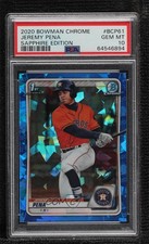 2020 Bowman Chrome Sapphire Edition Jeremy Pena #BCP-61 PSA 10 GEM MT 10y2