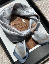 100 Mulberry Silk Shawl Square Bandanna 65X65cm Neckerchief floral Print Scarf