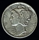 1940 S Mercury Winged Liberty Head Dime 90% Silver 5 XF - AU