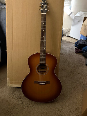 Seagull Entourage mini Jumbo Acoustic Guitar  Sunburst Rt Hand w/Gator Hard Case