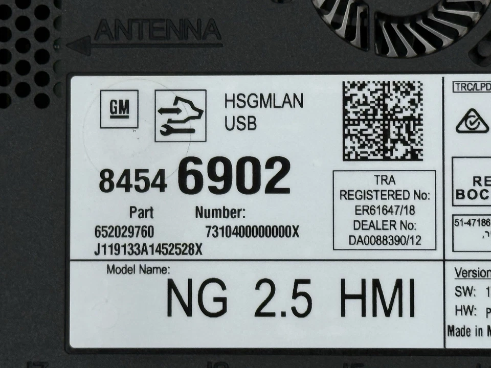 Cadillac GMC Chevrolet Buick NG 2.5 HMI Control Module 84546902 OEM - Image 2 of 4