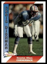 1991 Pacific Cris Dishman Rookie Houston Oilers #170C
