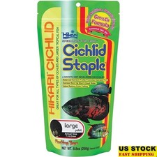 Cichlid Fish Food Floating Pellets Immune Health Long Life 8.8oz Large Pellets