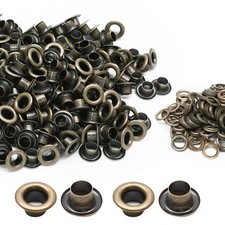 Litoexpe 4MM Grommets Eyelets 200 Pcs, Self Backing 4 MM, Antique Brass